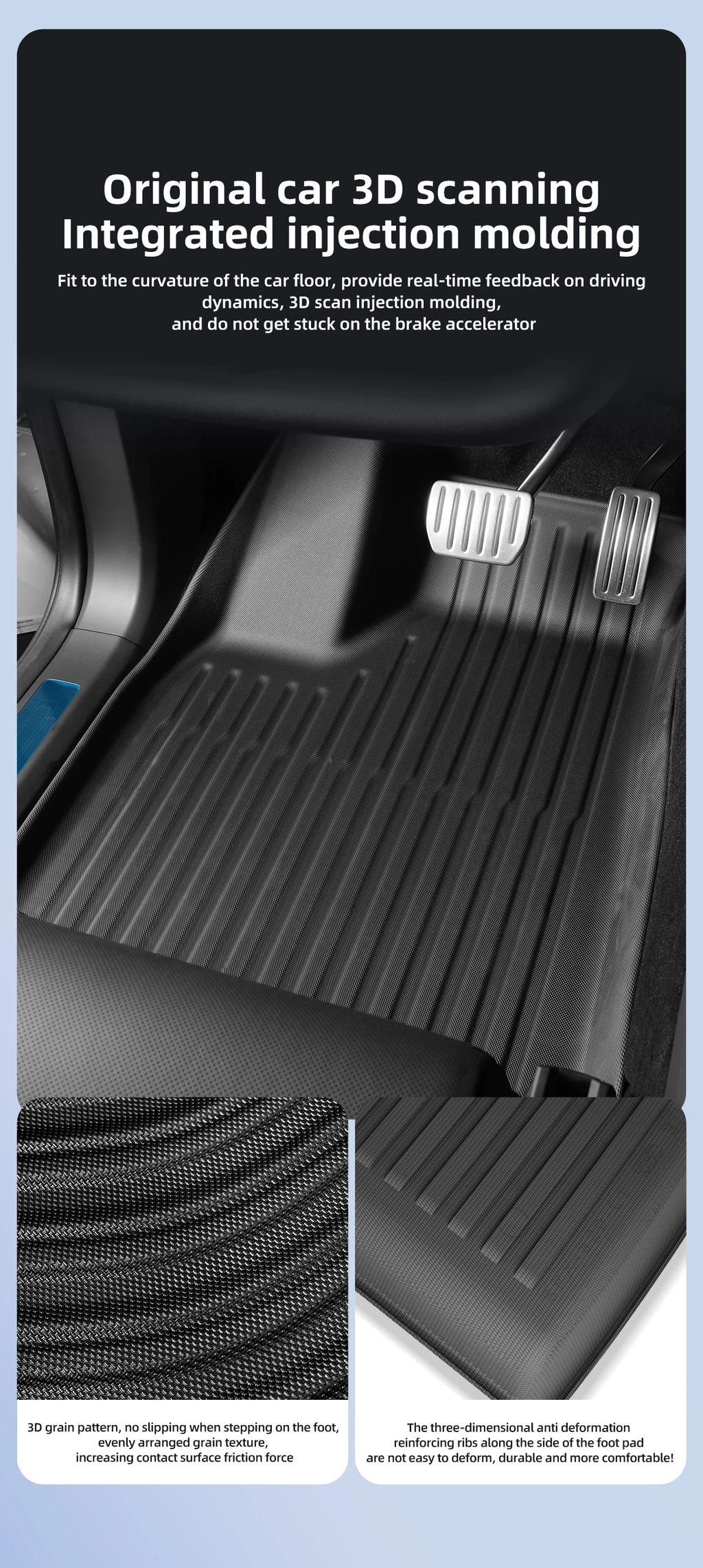 for Tesla Model X 2022-2025 Car Floor Mats TPE Waterproof Wear-resistant Foot Pads Car Accessories Front And Rear Trunk Mat