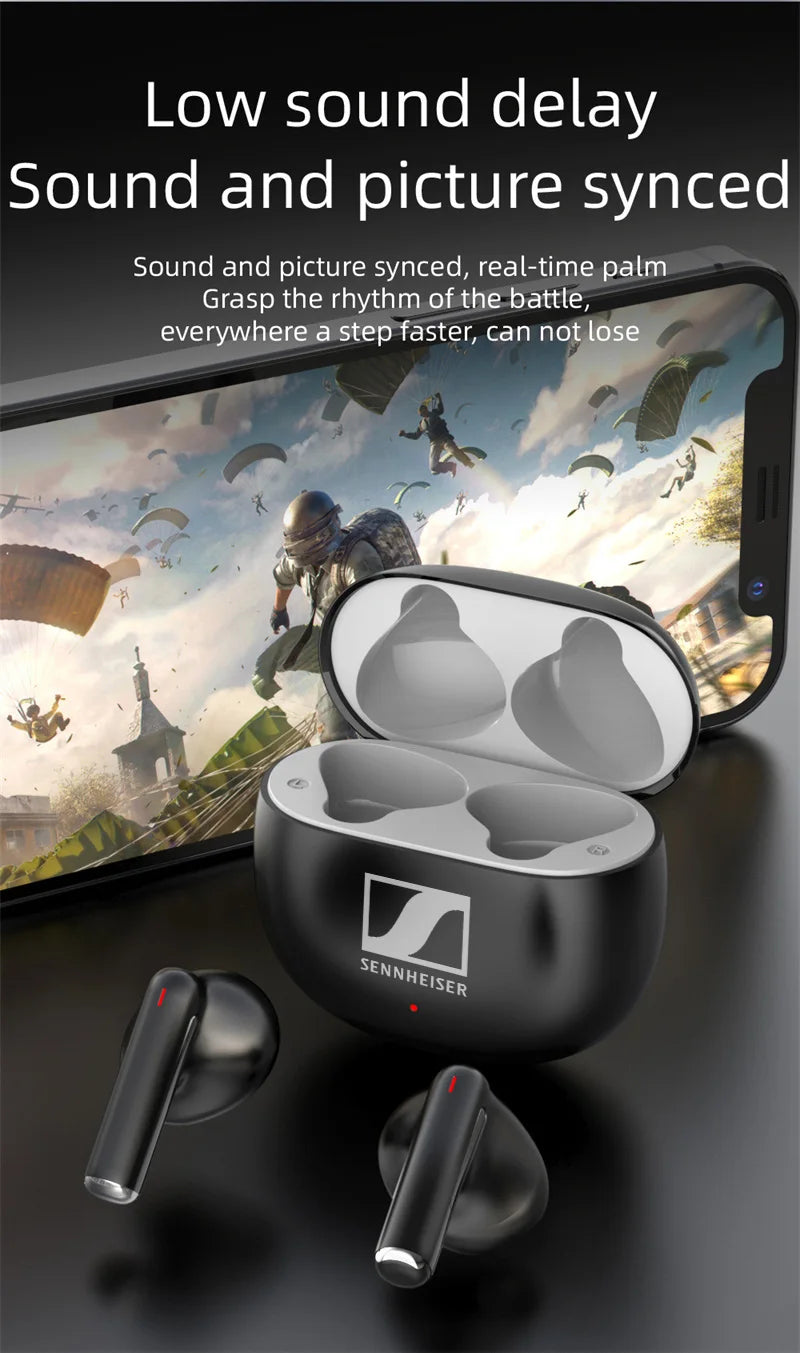 Compact Lightweight Wireless Bluetooth Earphones In-ear Ergonomic Stereo Headphones with Microphone Type-C Charging Case