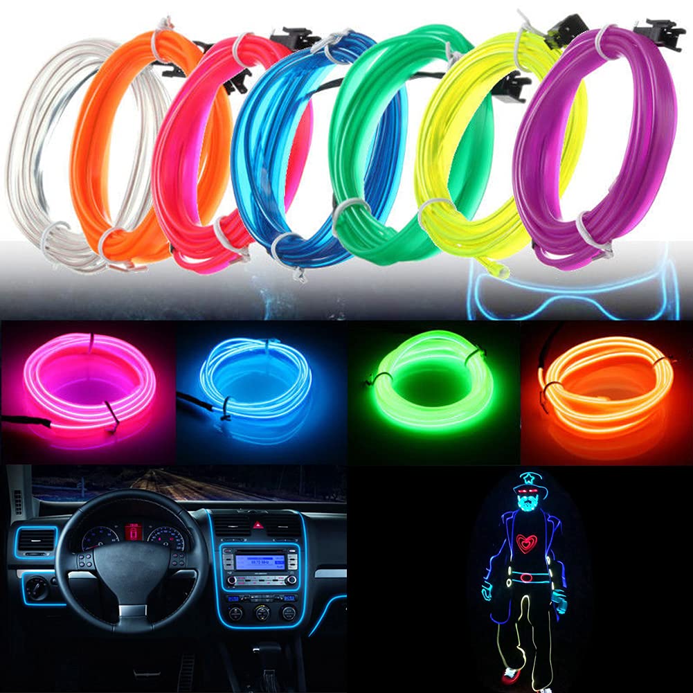 Car Interior Led Strip Light Neon EL Wiring Decorative Lamp For Auto Flexible Ambient Light USB Party Atmosphere