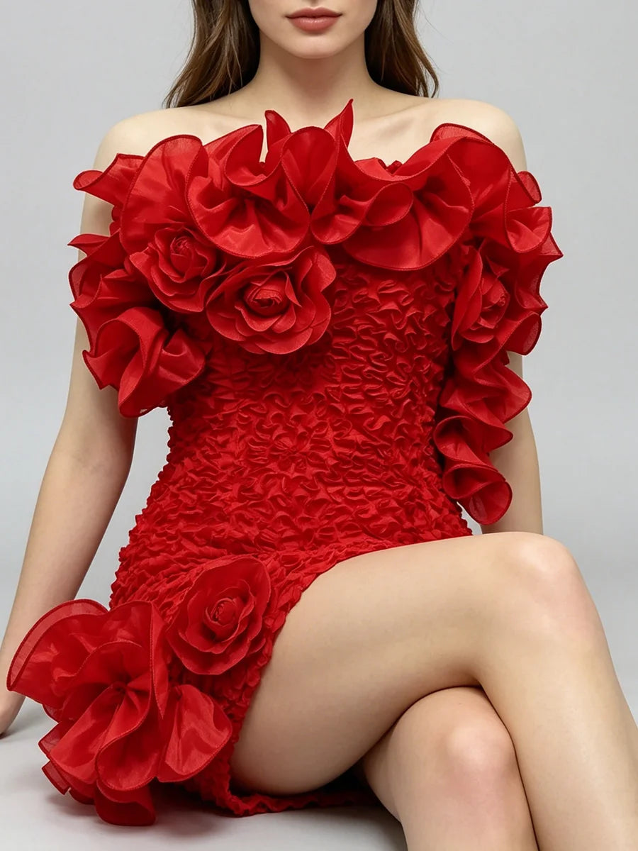 Dresses for Women Strapless Sleeveless High Waist Slimming Mini Solid Dress Female Fashion