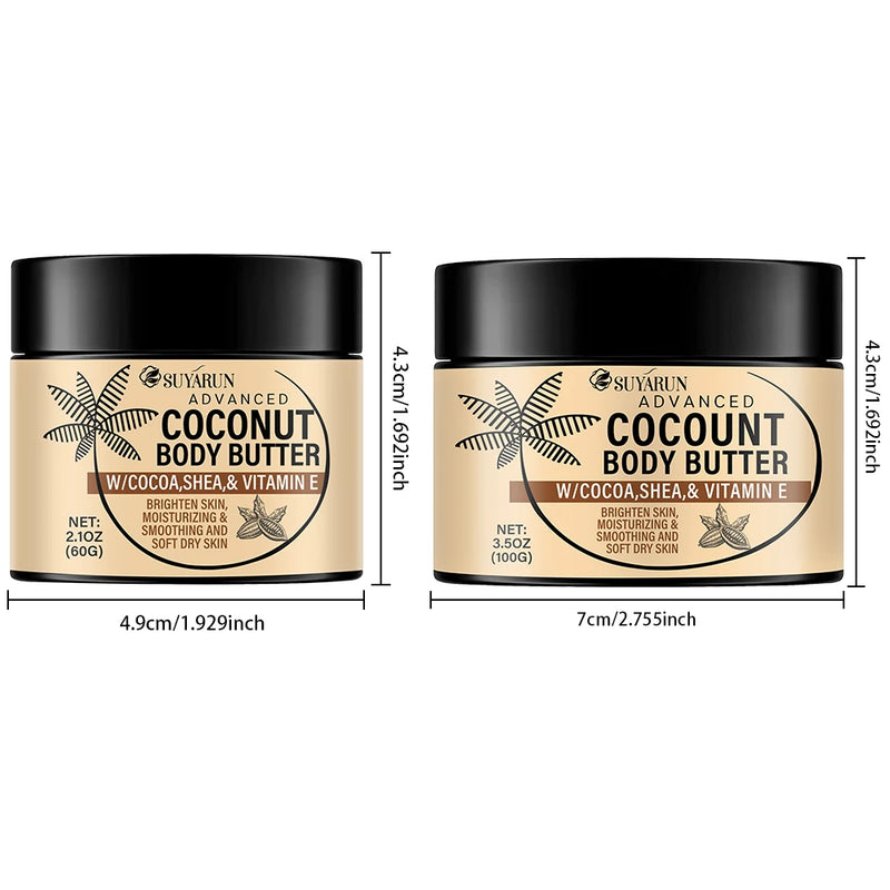 Coconut Body Butter Cream for Deep Moisturizing and Smooth Skin