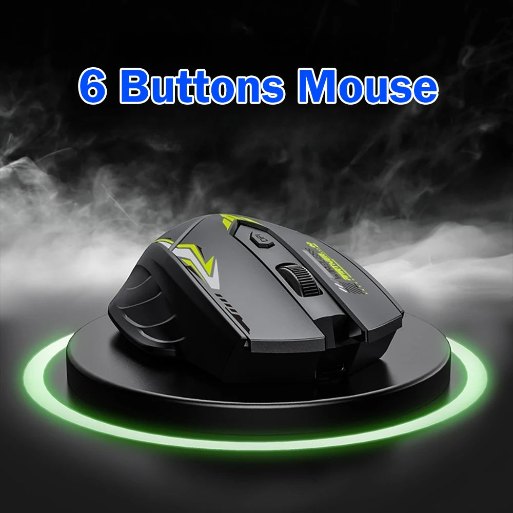 Bluetooth 5.4 Mouse Dual-Mode 2.4G Wireless Mouse 6 Buttons Gaming Mouse Office Silent Mice Rechargeable Mouse