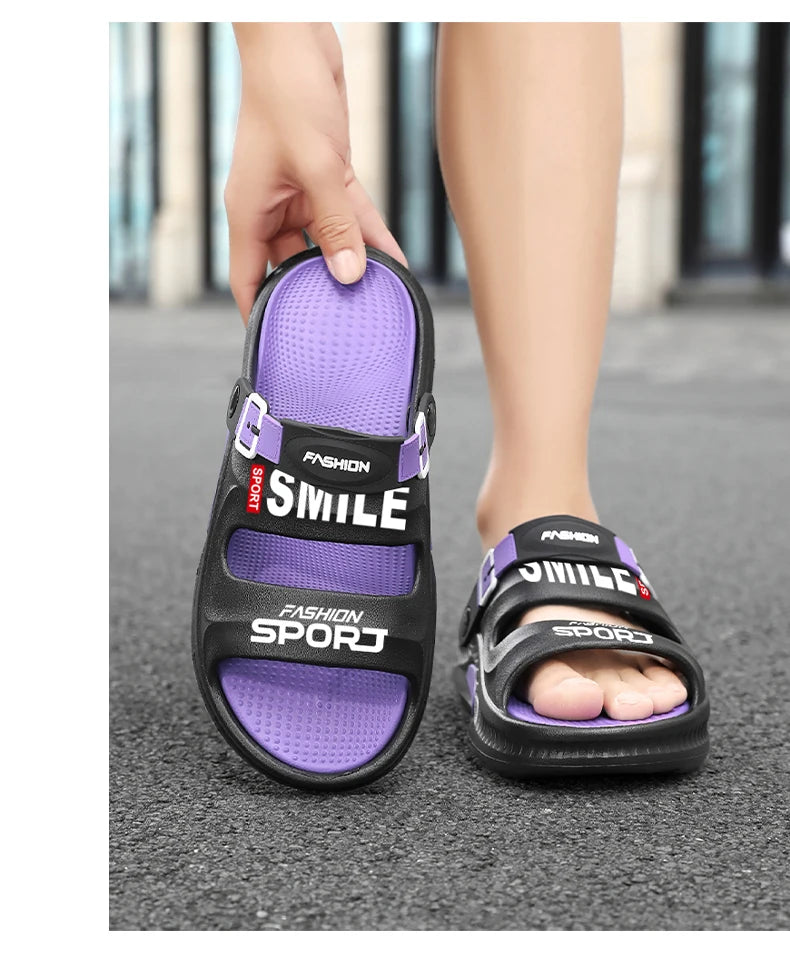 Fashion Trend Men's Shoes Flat Men's Sandals Summer 2025 Thick Soles Soft Comfortable Non-slip Beach Sandals Outdoor Slippers