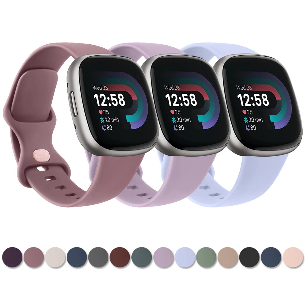 Smartwatch Strap for Fitbit Versa 3 Versa 4 Band Watchband Soft Bracelet Replacement for Fitbit Sense Sense 2 Strap Wristband