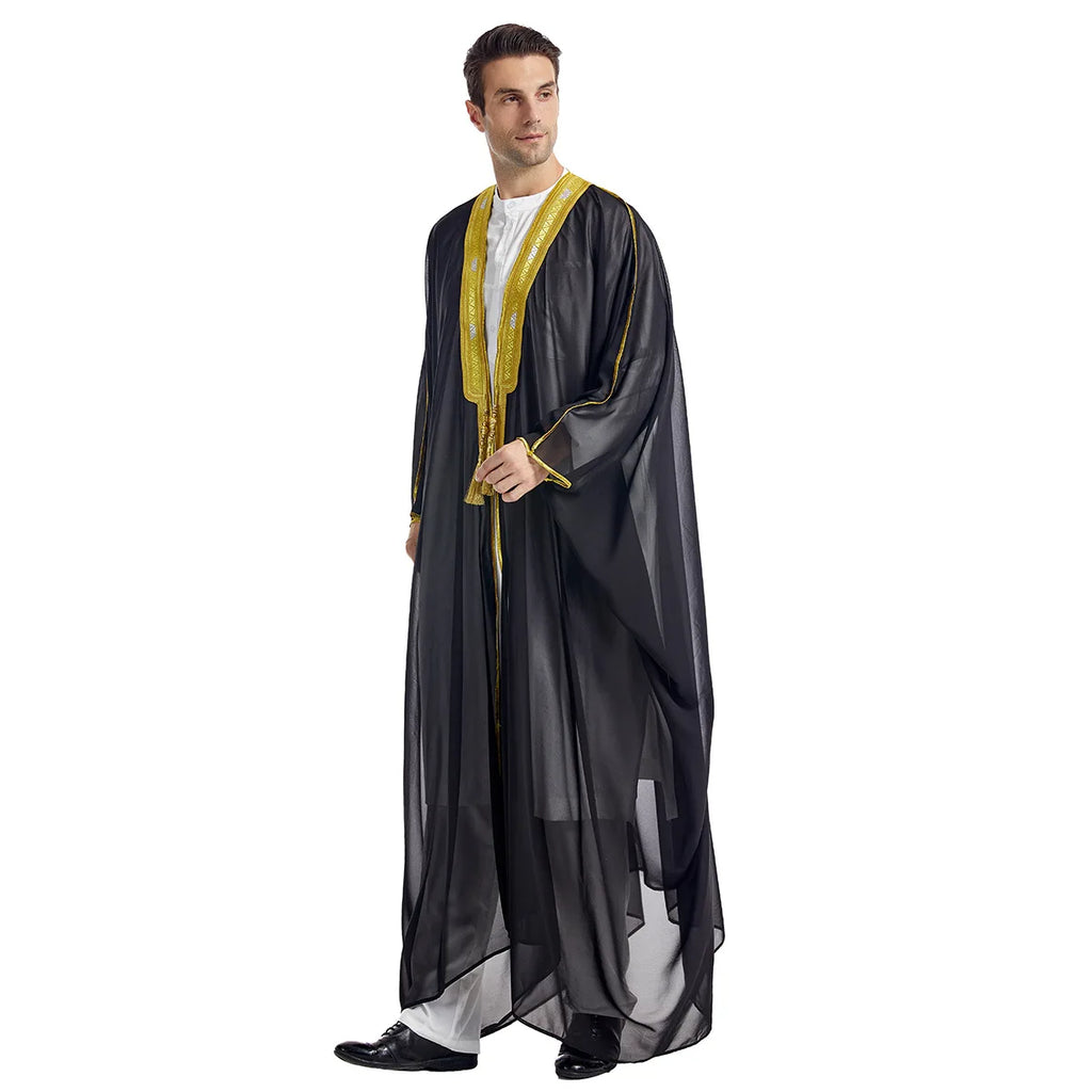 Men’s Jubba Thobe – Long Sleeve Islamic Traditional Robe