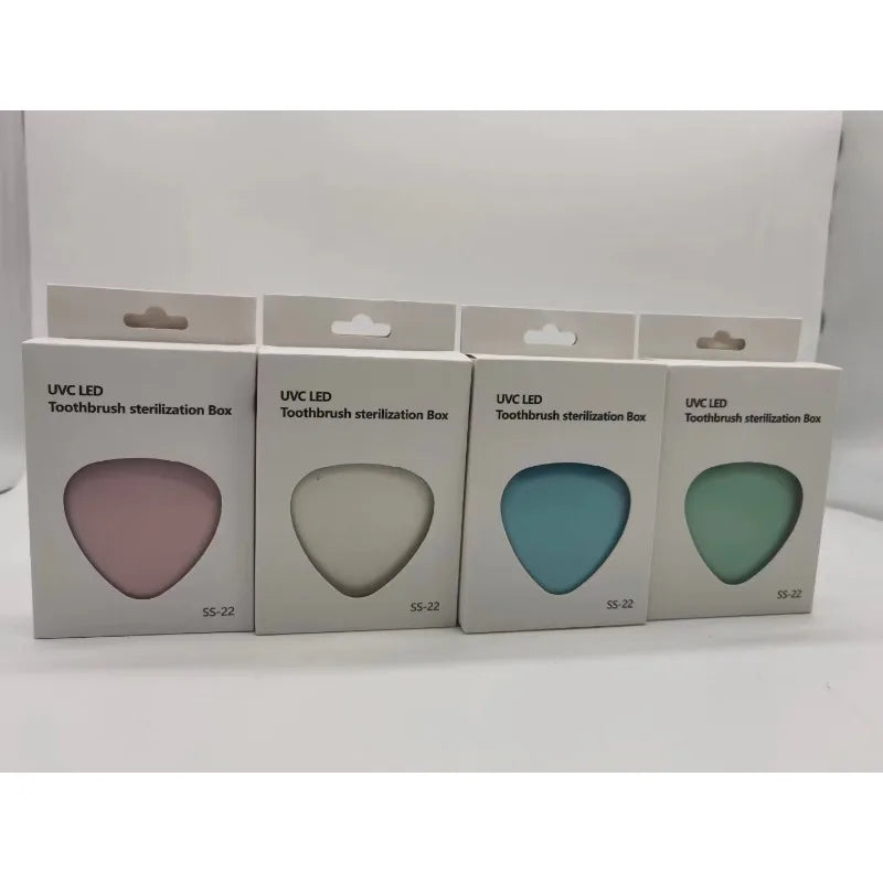 Mini UVC UV Toothbrush Disinfection Box UV Antibacterial Toothbrush Sterilizer Wall Mount Portable Toothbrush Storage Container