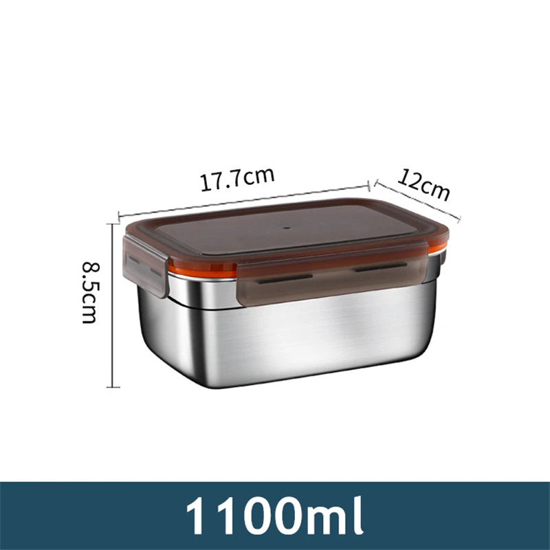 Keep your food fresh with this 304 Stainless Steel Bento Lunch Box. Airtight, leakproof, and eco-friendly design — ideal for school, work, or travel meals.