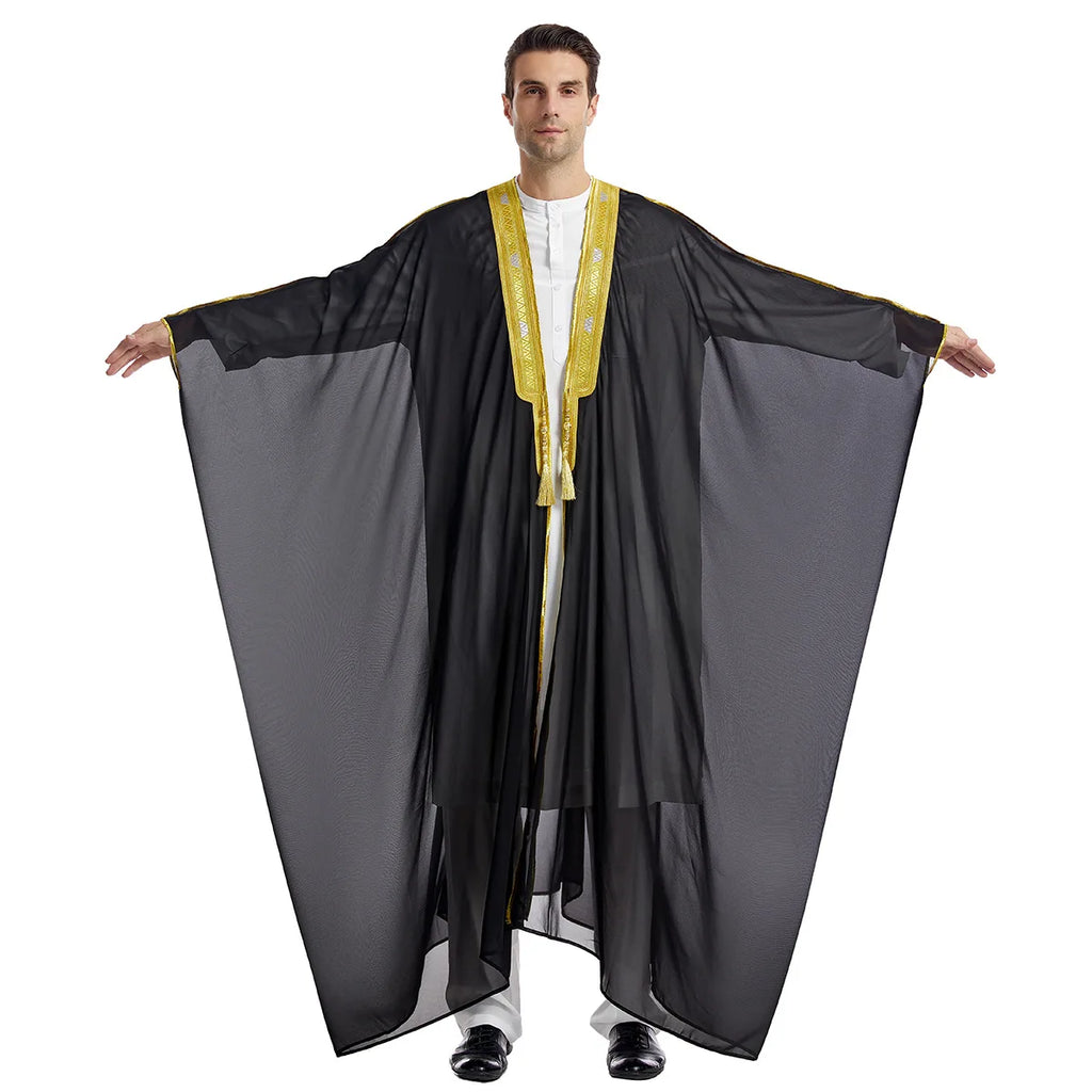 Men’s Jubba Thobe – Long Sleeve Islamic Traditional Robe