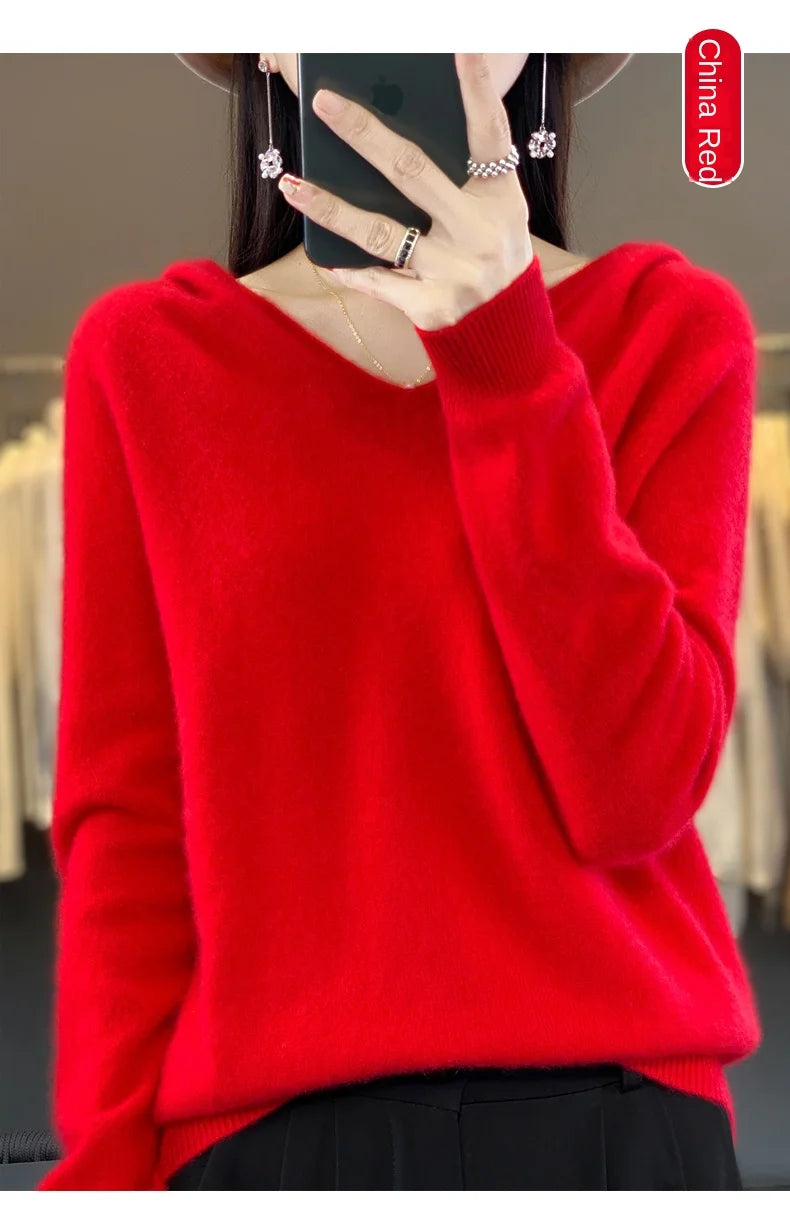 Women’s Loose Knit Sweater – Soft Heavyweight Pullover