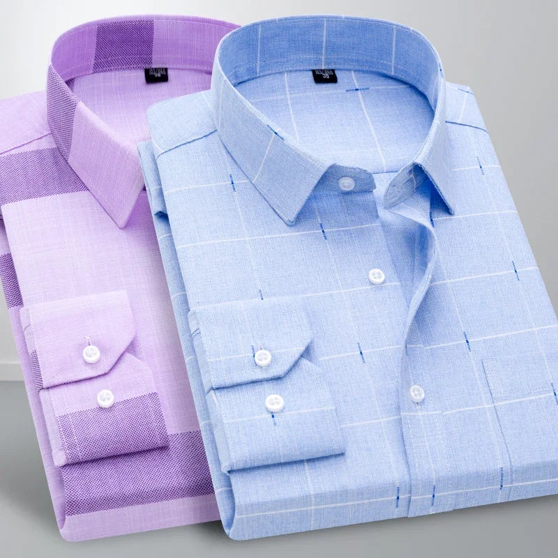 Men's Printed Shirt Spring Long Sleeve Casual Daily Thin Soft Comfortable Business Slim Fit Button Down Dress  Shirts