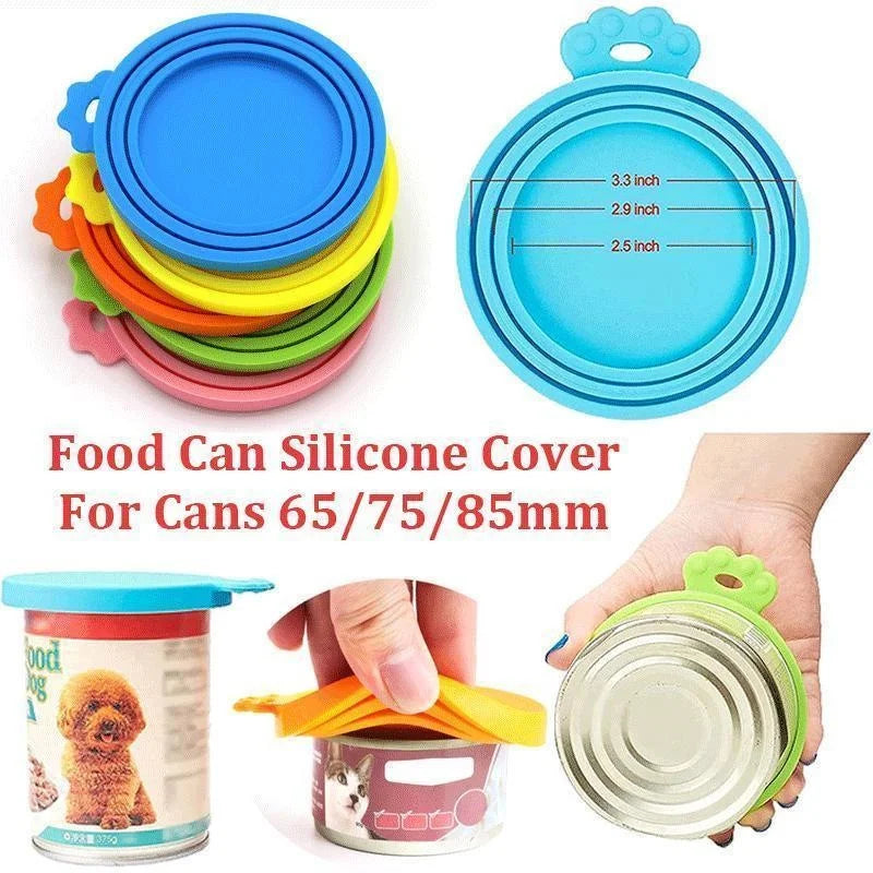 Reusable Silicone Pet Food Can Covers – Airtight Lids for Dog & Cat Cans (3 Sizes)”