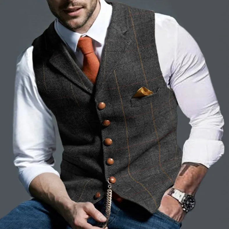 Men’s Formal Slim Fit Vest with Pockets