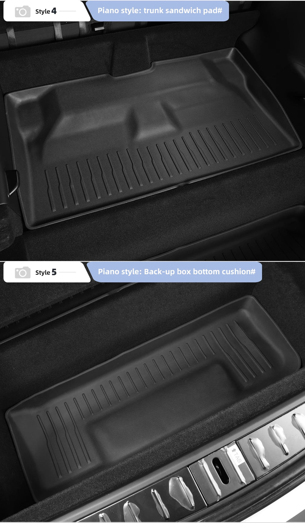 for Tesla Model X 2022-2025 Car Floor Mats TPE Waterproof Wear-resistant Foot Pads Car Accessories Front And Rear Trunk Mat
