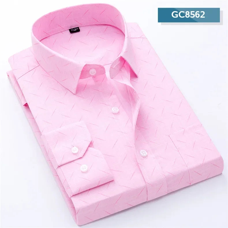 Men's Printed Shirt Spring Long Sleeve Casual Daily Thin Soft Comfortable Business Slim Fit Button Down Dress  Shirts