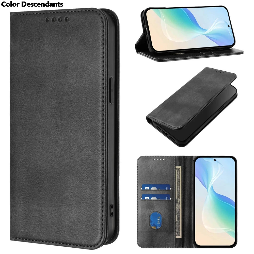 Vintage Leather Case For Xiaomi Poco M7 Pro 5g X7 F7 X3 NFC X5 X6 F5 F6 Pro F7 F8 Ultra Card Holder Flip Wallet Book Cover Funda