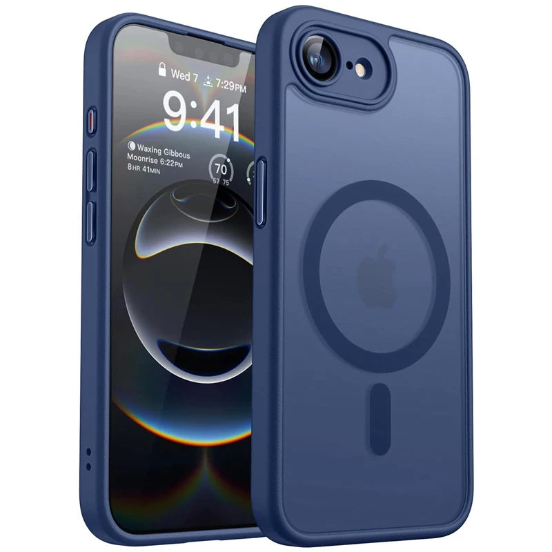 Luxury Matte Hard Case For iPhone 17E 16E 17 16 15 14 13 12 11 Pro Max iPhone17e iPhone16e for Magsafe Charge Translucent Cover