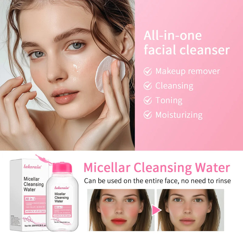 Micellar Cleansing Water Makeup Remover for Face and Eyes