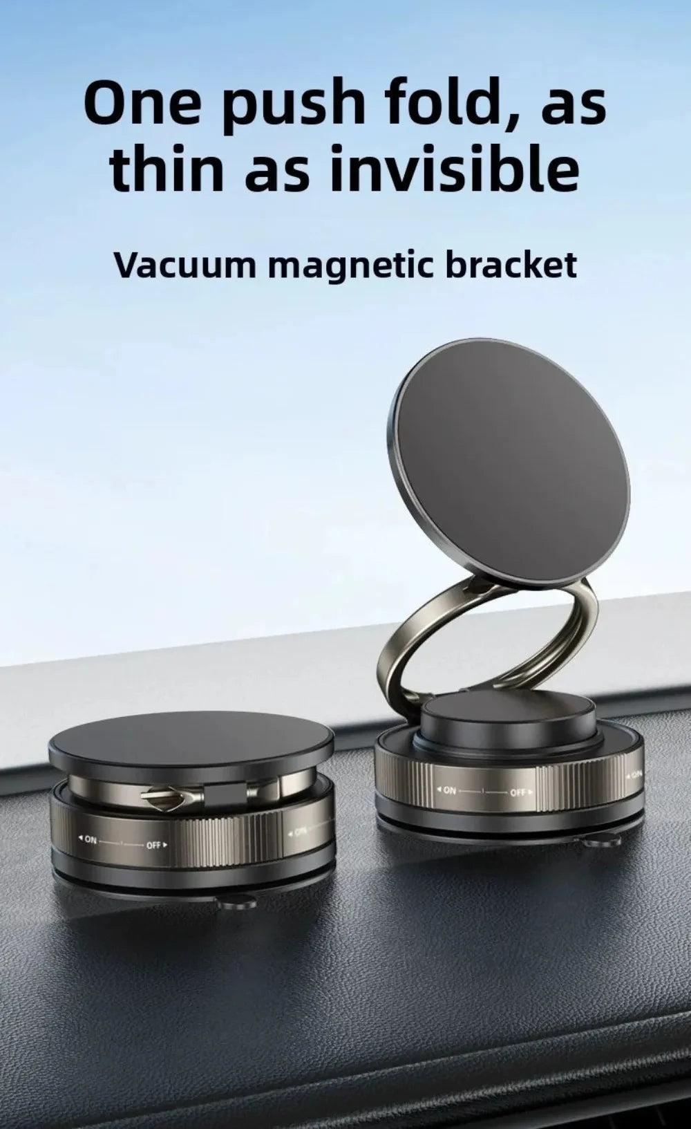 Magnetic Phone Holder for car, 360° Rotatable, Foldable & Adjustable Magnetic Car Mount, , Compatible with iPhone & Other Phones
