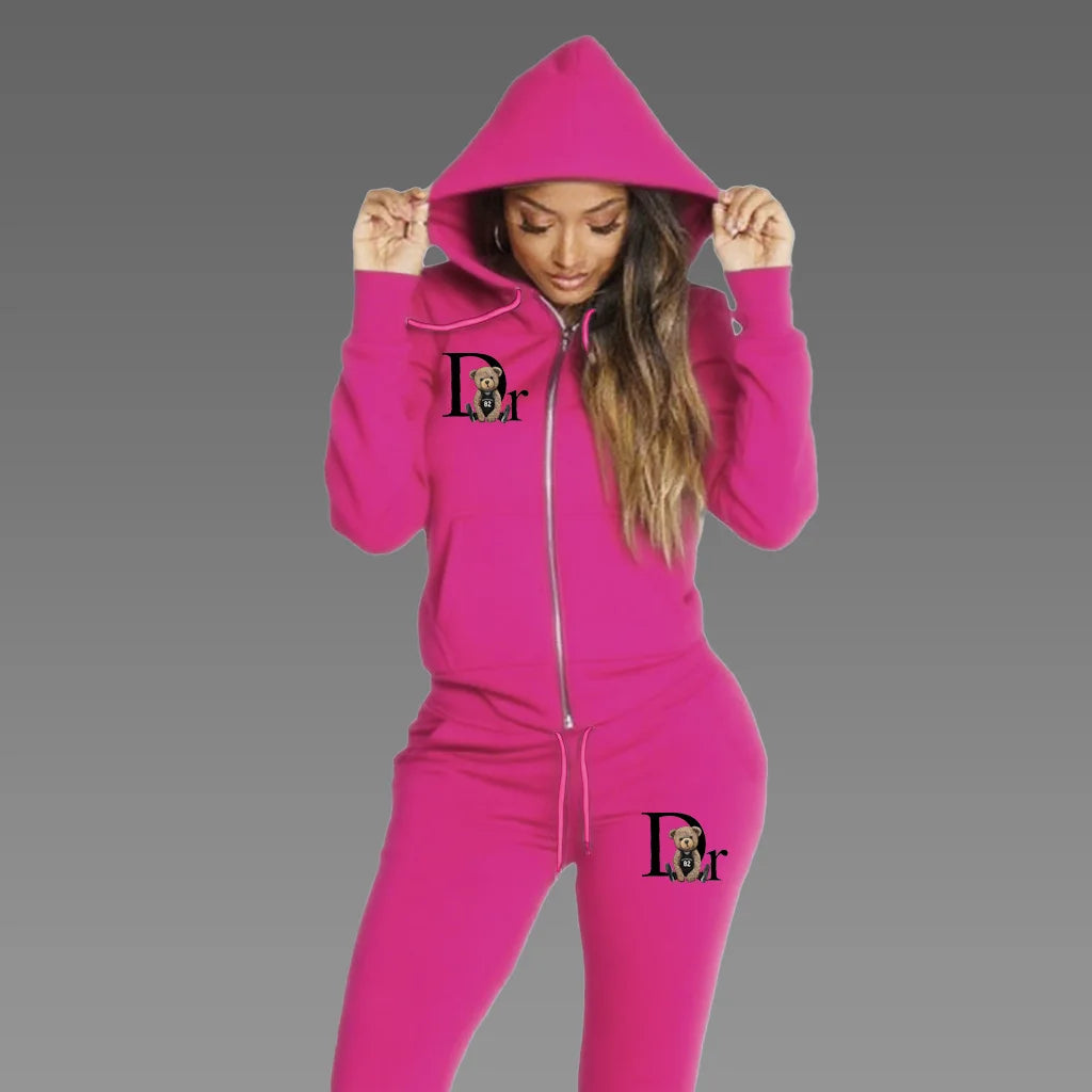 Women’s Fleece Hoodie and Jogger Sweatsuit Set