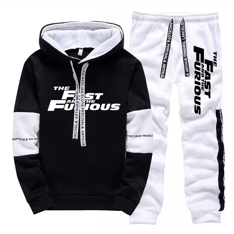 Men’s Hooded Tracksuit Set – Casual Long Sleeve Hoodie & Jogger Pants Outfit