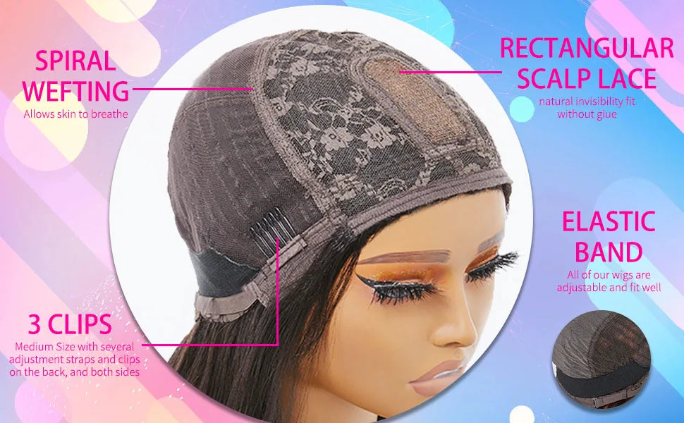 Short Bob Wig With Bangs Straight Human Hair Bob Glueless Wig Human Hair 180% Density Black Color Straight Bang Bob Wig For Women