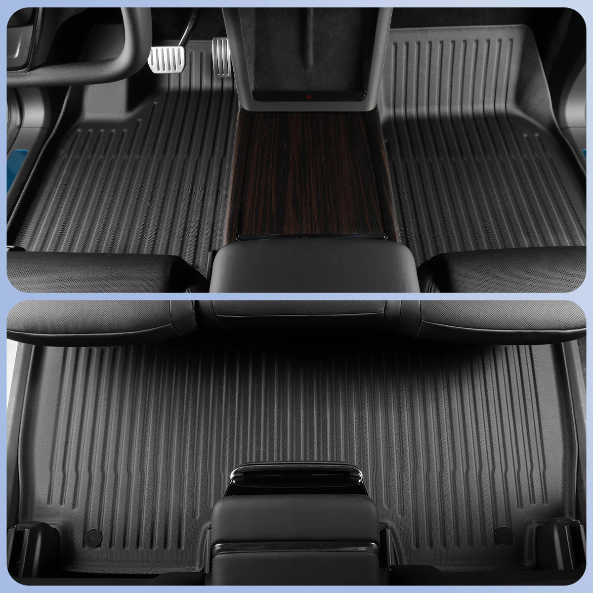 for Tesla Model X 2022-2025 Car Floor Mats TPE Waterproof Wear-resistant Foot Pads Car Accessories Front And Rear Trunk Mat