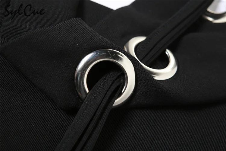Sylcue 2023 Loose Casual All-match Simple Black Sexy Hot Confident Summer Travel Cool Soft Breathable Women's Halter Vest