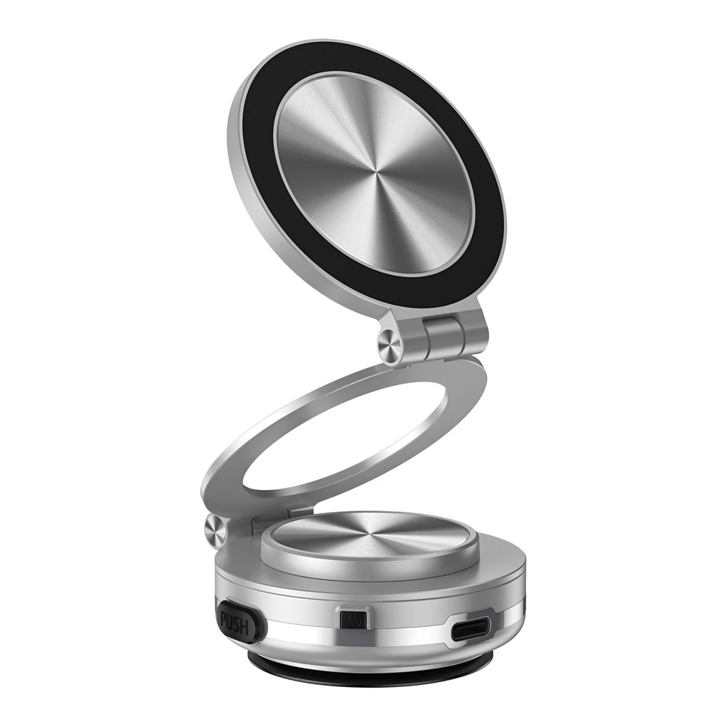 15W Wireless Charger  Double Sides Phone Holder Magnetic Vacuum Adsorption Bracket Foldable GPS Stand Electric Sucker Cup Suppor