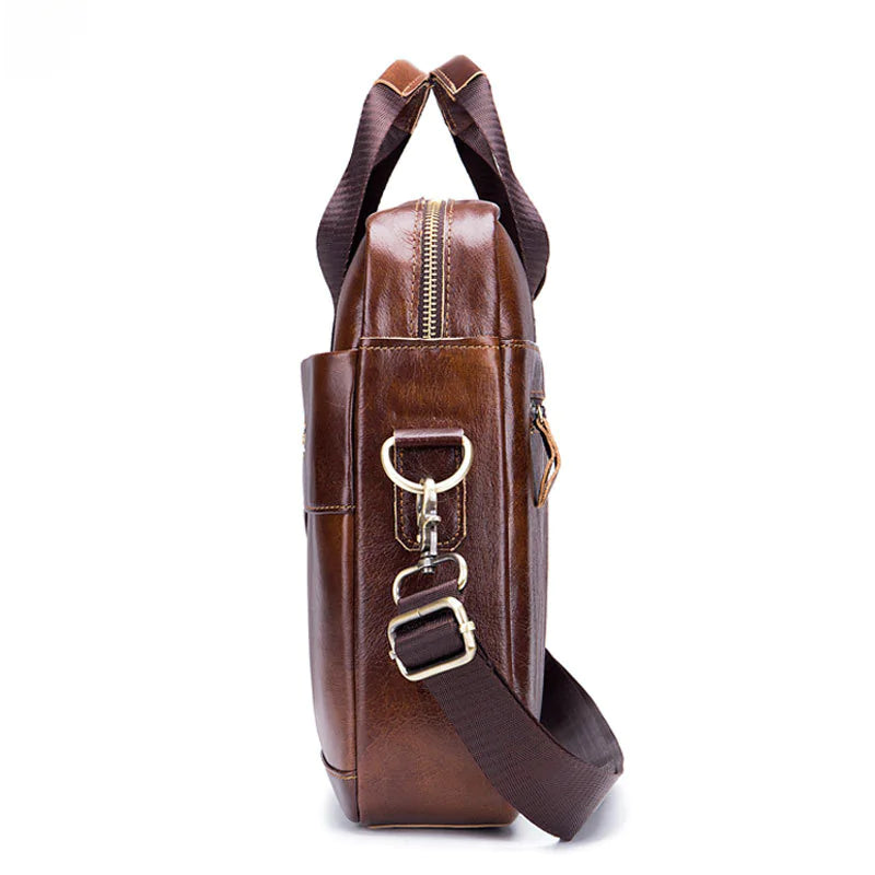 Genuine Leather Laptop Briefcase for Men