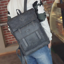 Men's PU Leather Laptop Backpack