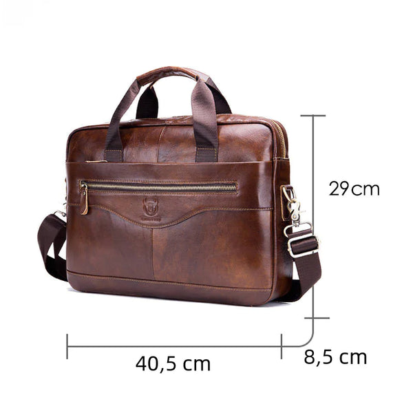 Genuine Leather Laptop Briefcase for Men