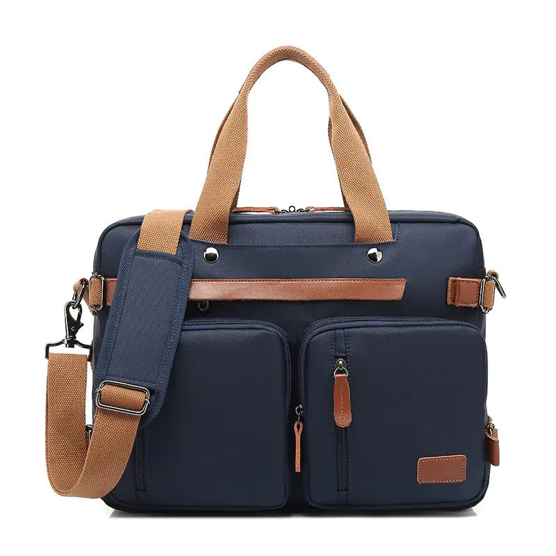 Multifunctional Men's Laptop Backpack - Waterproof Nylon