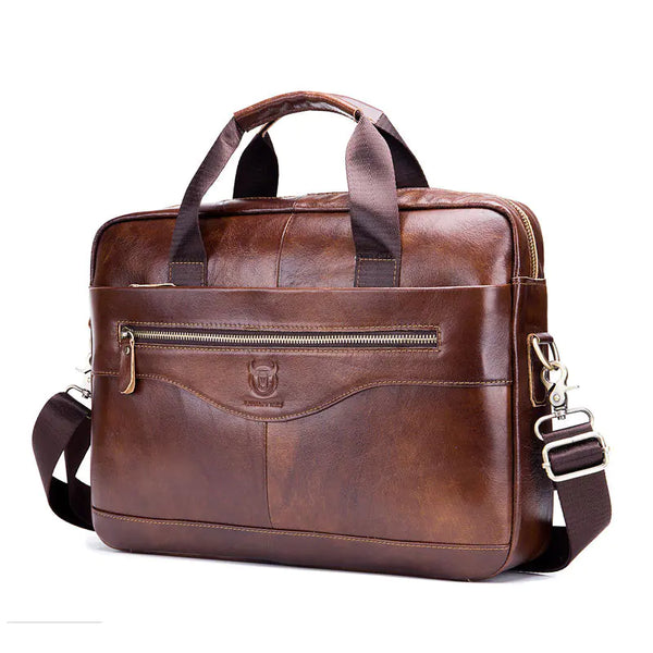 Genuine Leather Laptop Briefcase for Men